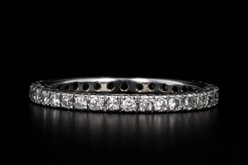 0.60 Carat Total Weight Round Diamond Eternity Band in 14K White Gold