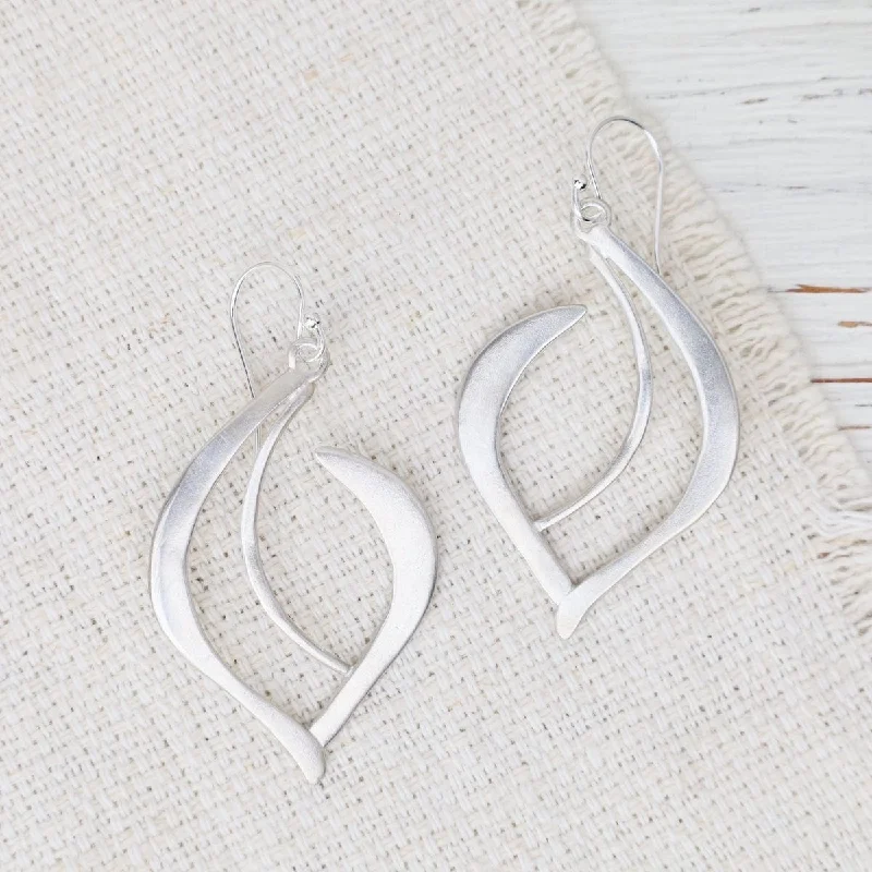 Teardrop Crescent Earrings