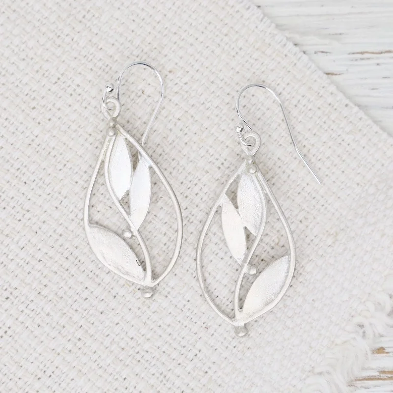 Large Floral Teardrop Earrings