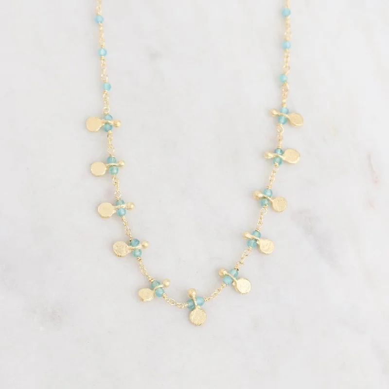 Aqua Chaldecony Egyptian Gold Nekclace