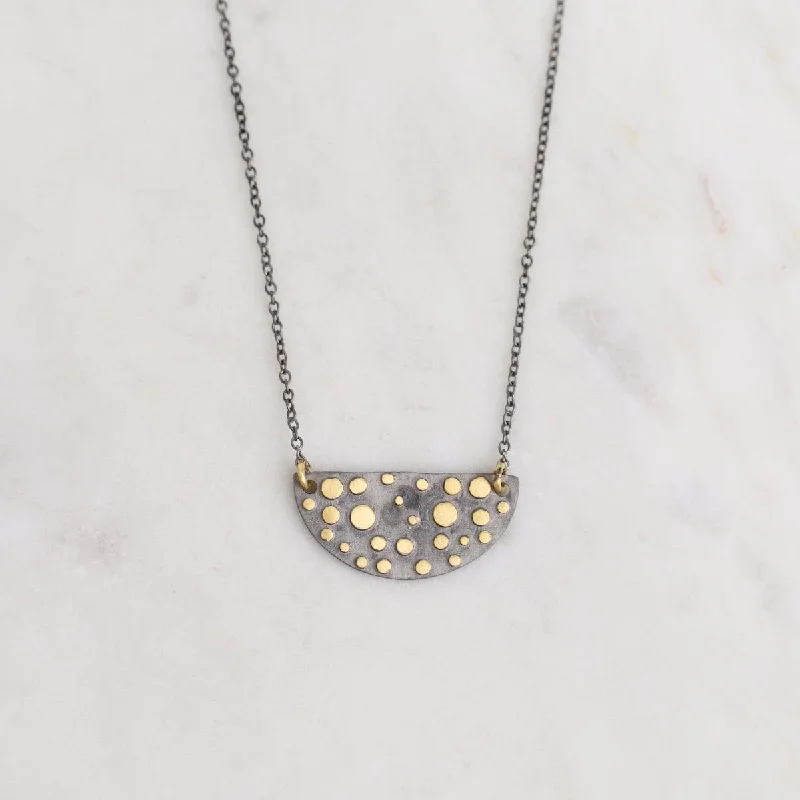 Two Tone Dots Pendant Necklace