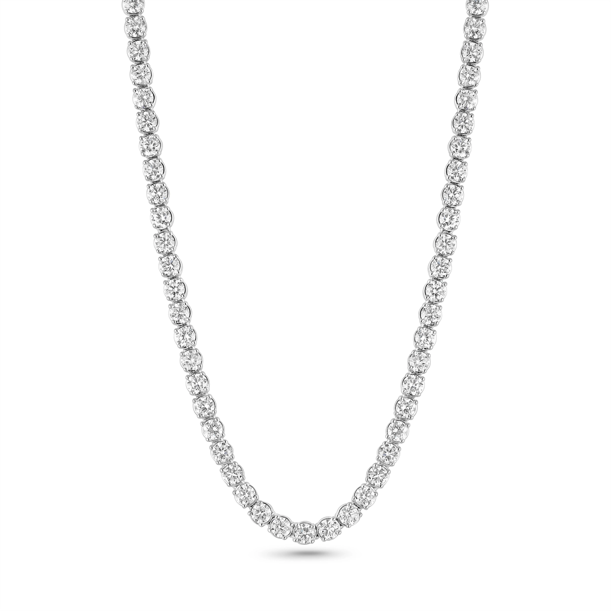 14K White Gold Diamond Necklace