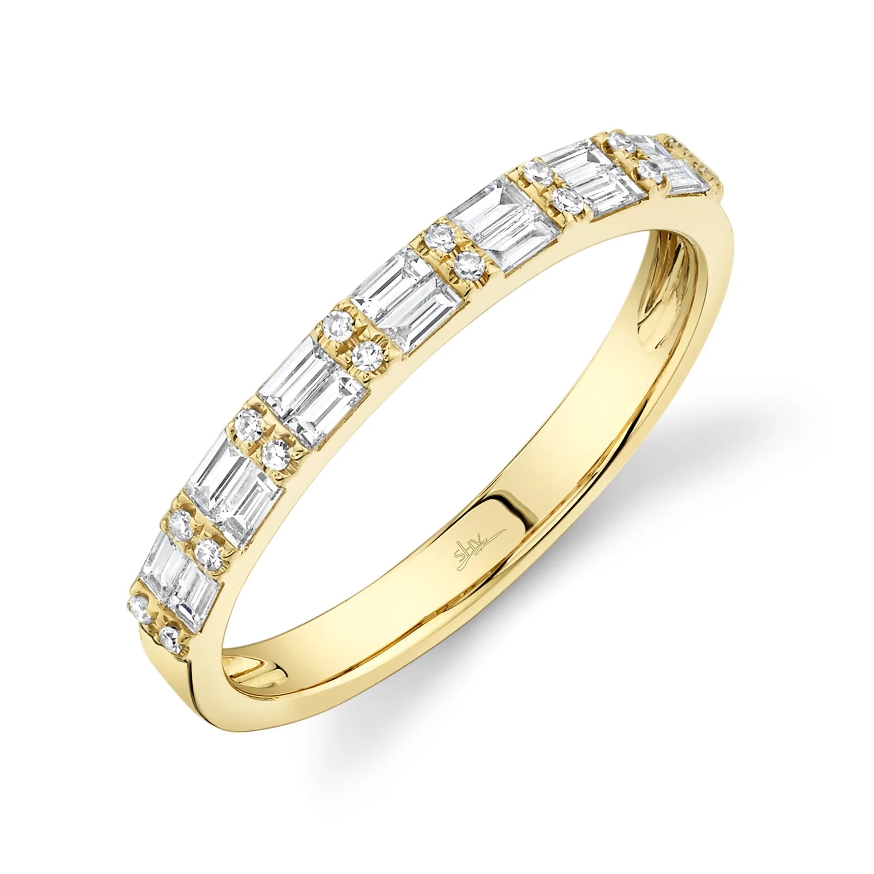 14K Gold 0.35 Carat Diamond Baguette Band