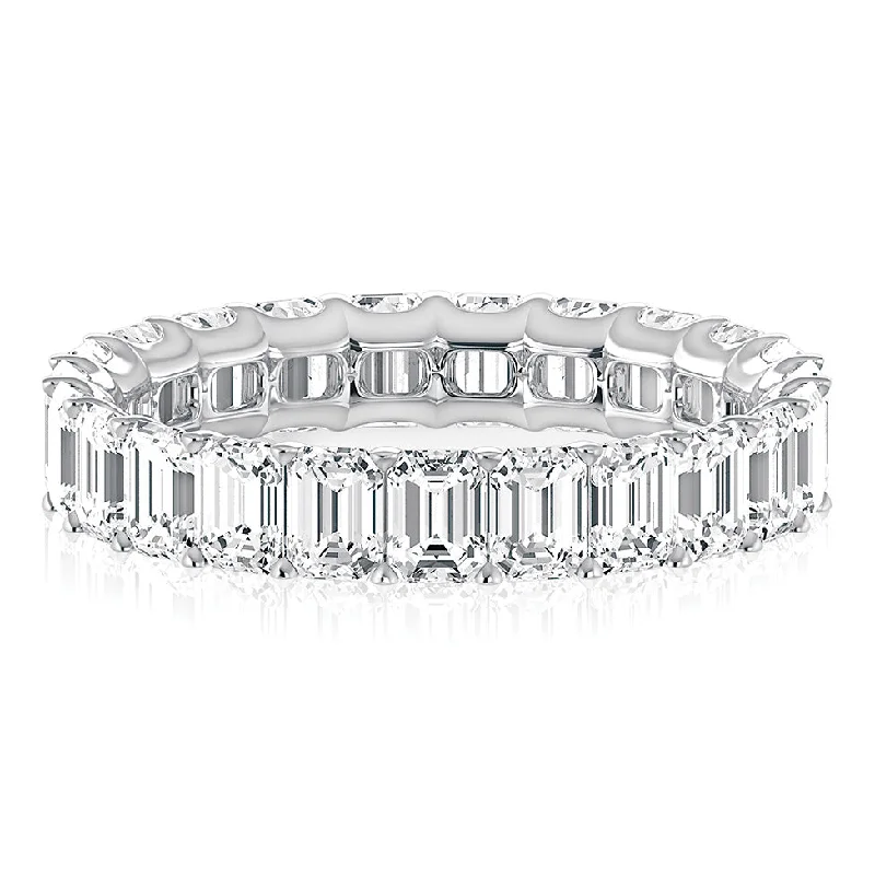 A. JAFFE Anniversary/Eternity Diamond Wedding Ring in 18K White Gold (4.37ctw)