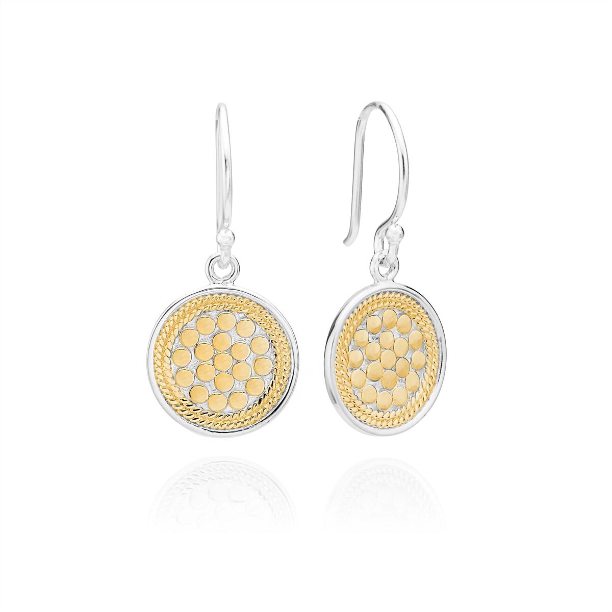 Anna Beck Circle Drop Earrings - Gold Plated