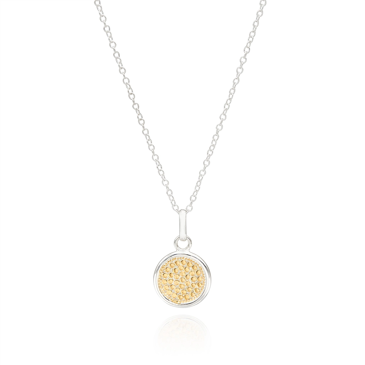 Anna Beck Classic Medium Circle Reversible Necklace, 16-18 inch - Gold Plated