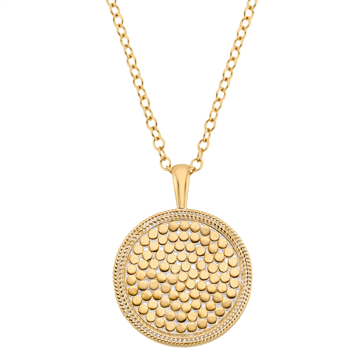 Anna Beck Medallion Necklace, 30 inch - Gold Plated