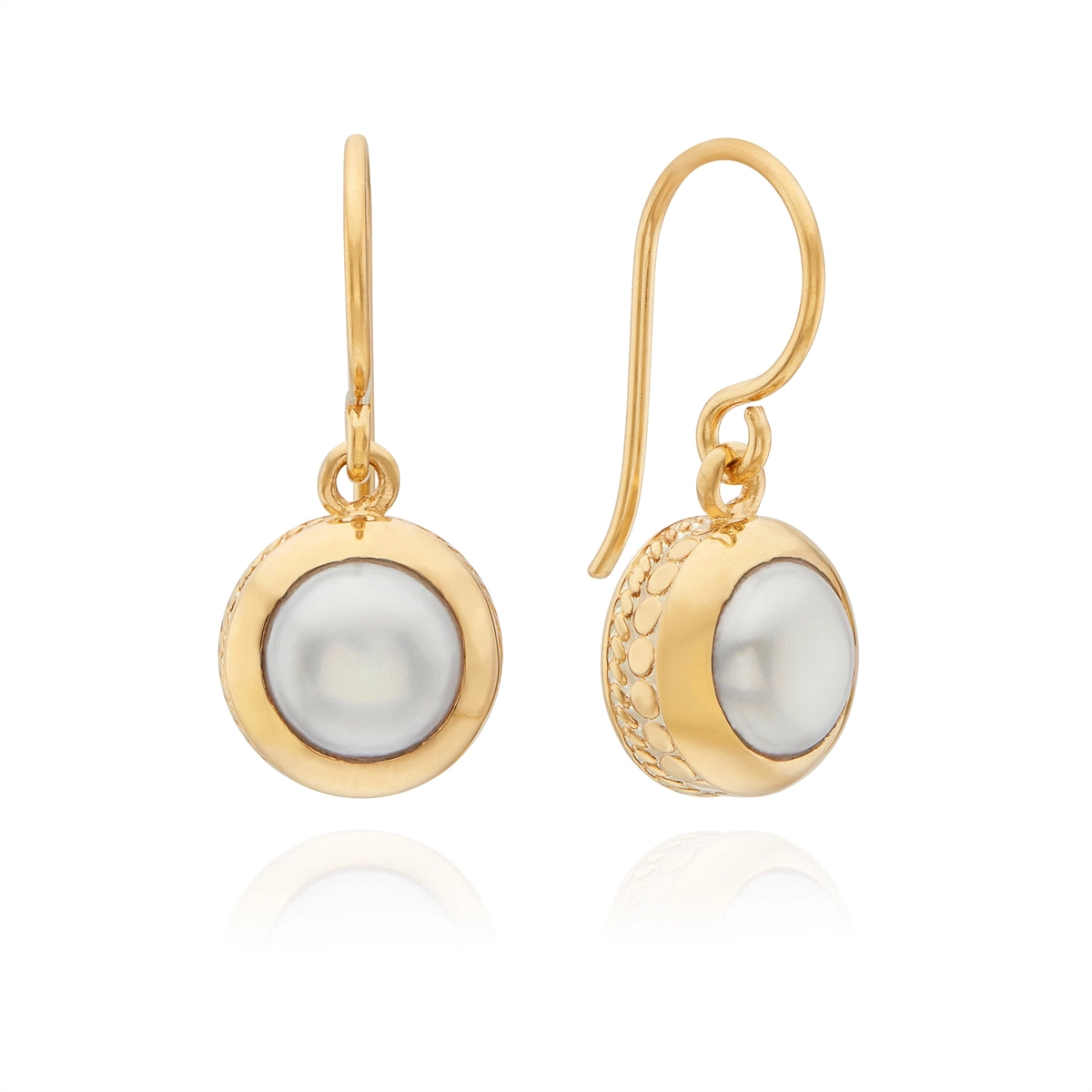 Anna Beck Pearl Drop Earrings - Gold Plated