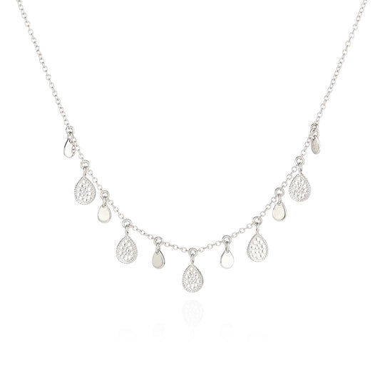 Anna Beck Teardrop Charm Necklace 15-17in - Silver