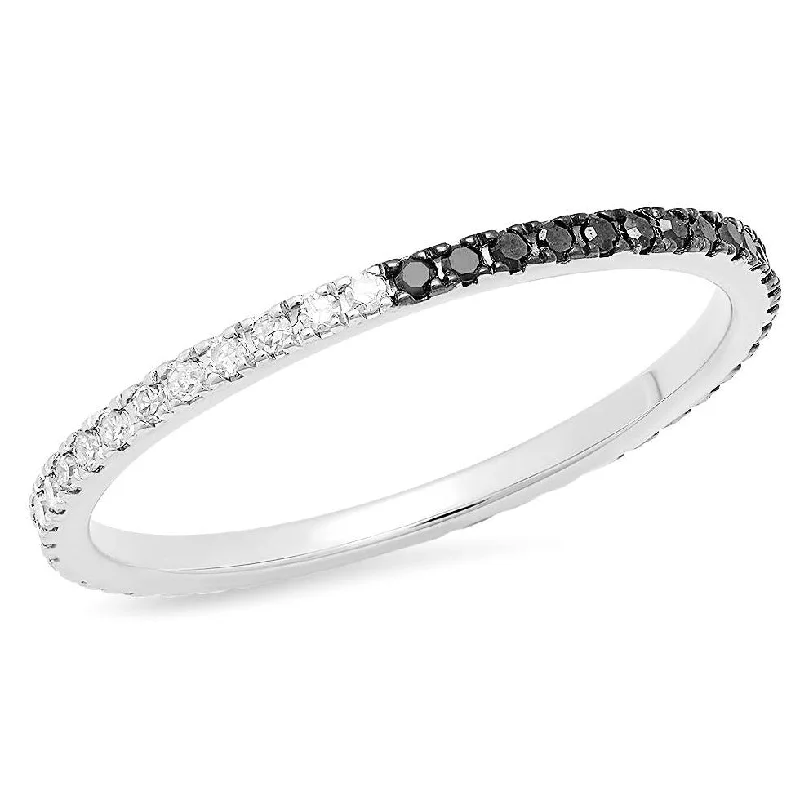 Black and White Diamond Eternity Band