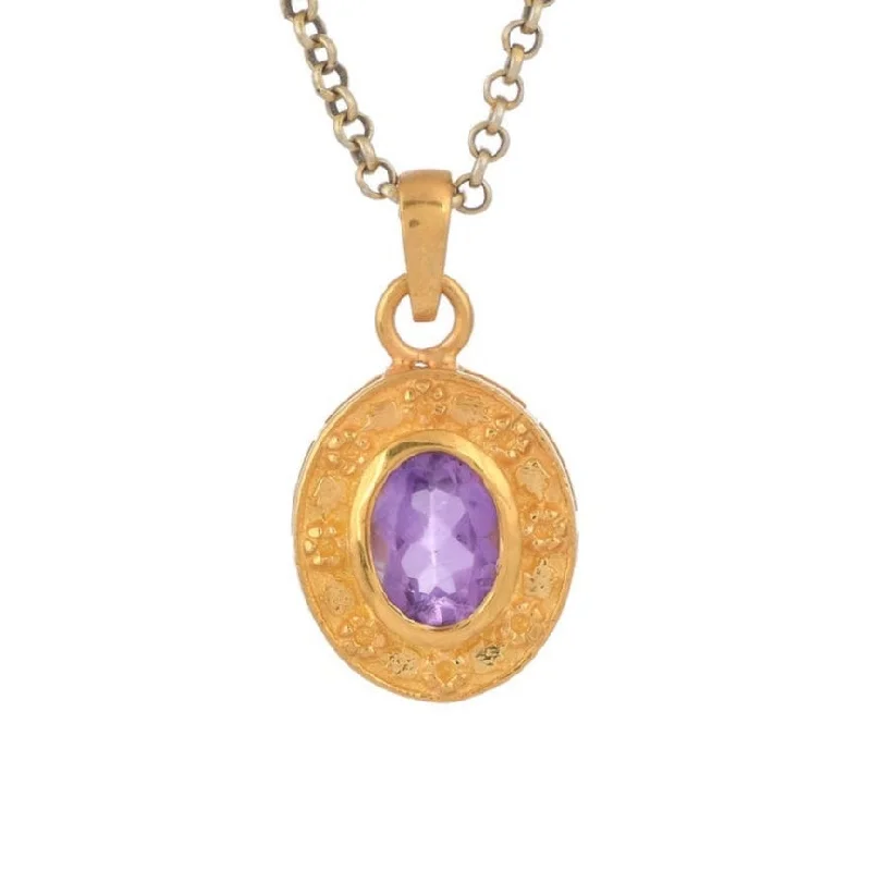 Amethyst Pendant Necklace