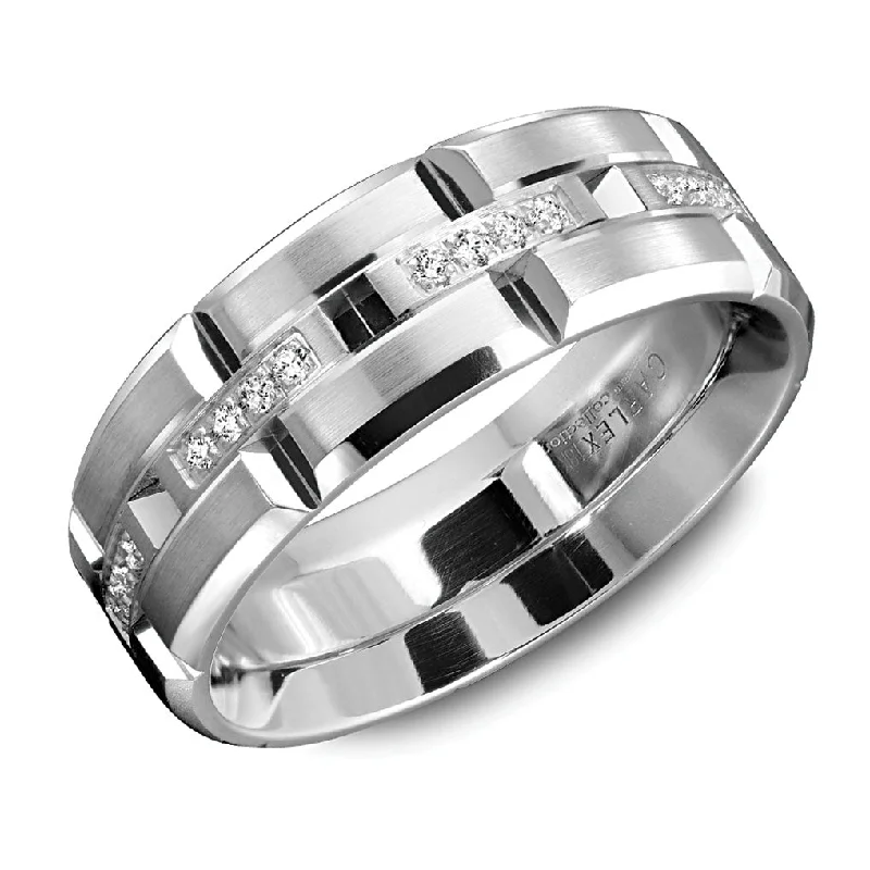 Carlex Anniversary/Eternity Wedding Ring in 18K White Gold (0.20ctw)