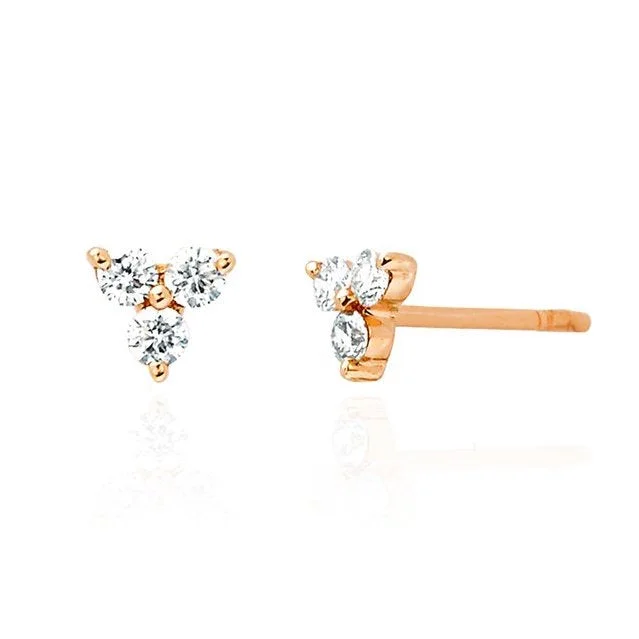 Diamond Trio Stud Earring