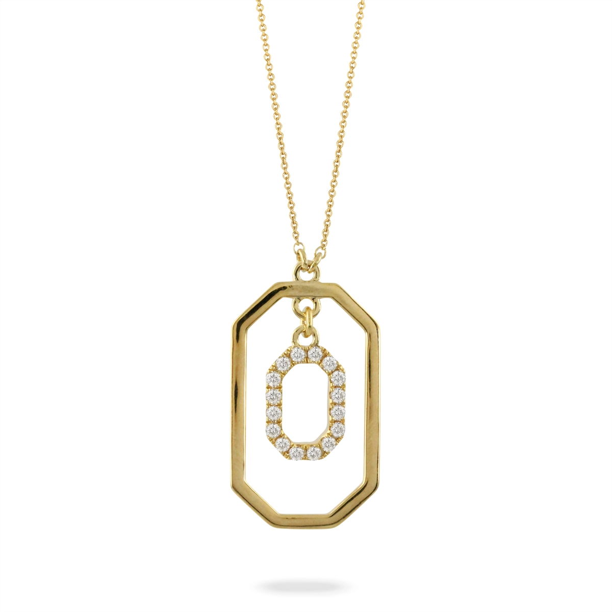 Doves 18K Yellow Gold Diamond Necklace