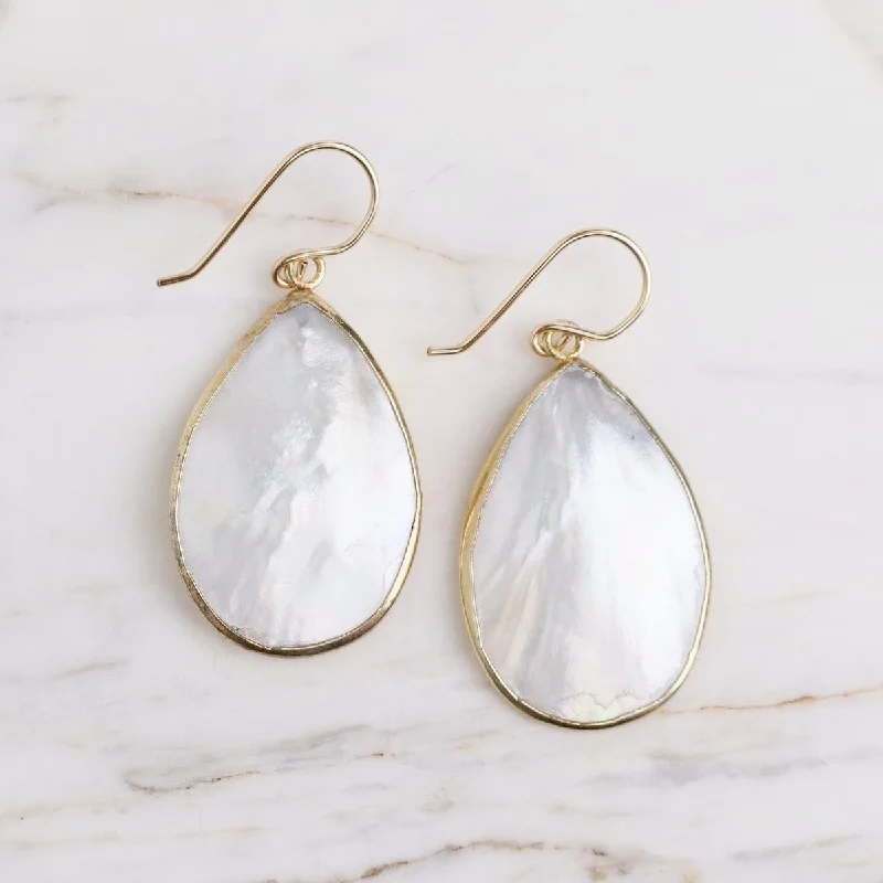 Mother of Pearl Teardrop Earrings