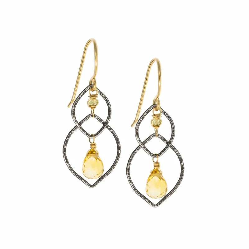 Citrine Droplet Earrings