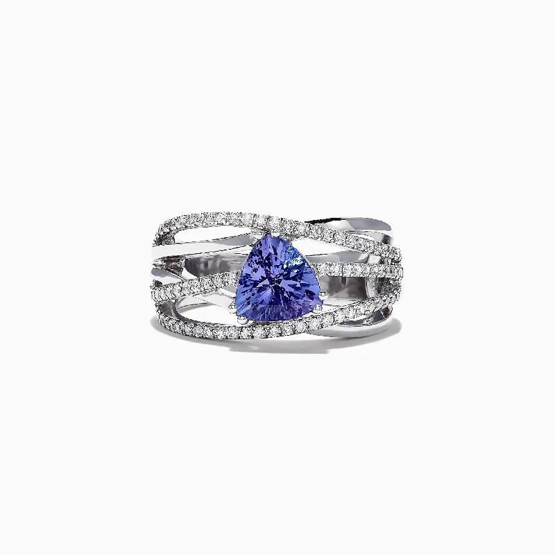 14K White Gold Tanzanite and Diamond Ring, 1.97 TCW