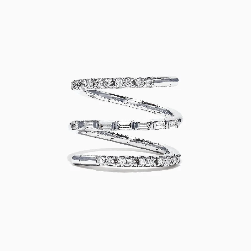 Classique 14K White Gold Diamond Wrap Ring, 0.52 TCW