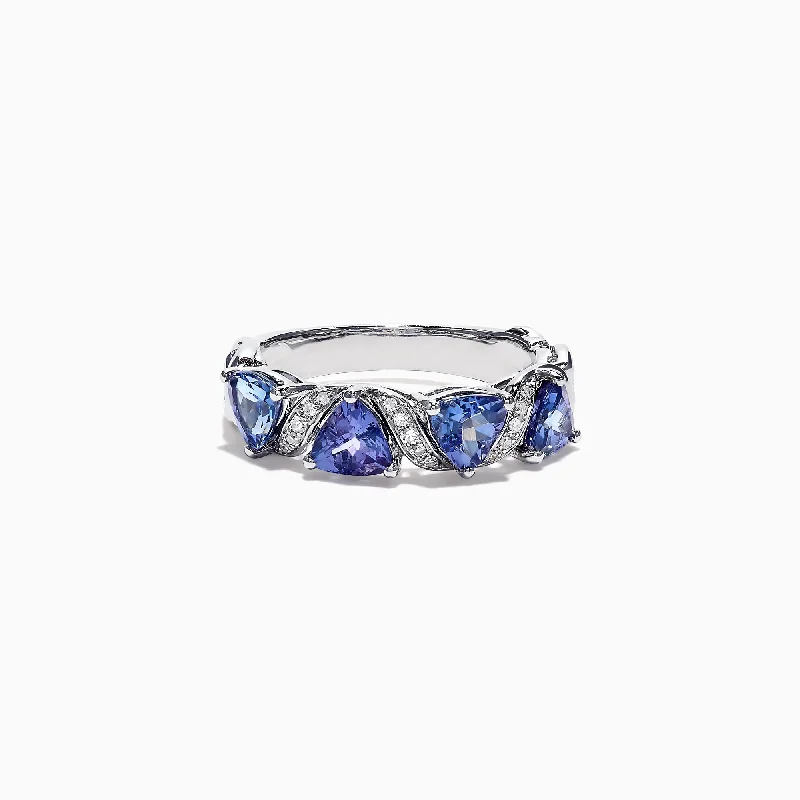 Nahla Siri 14K White Gold Tanzanite Diamond Ring, 1.58 TCW