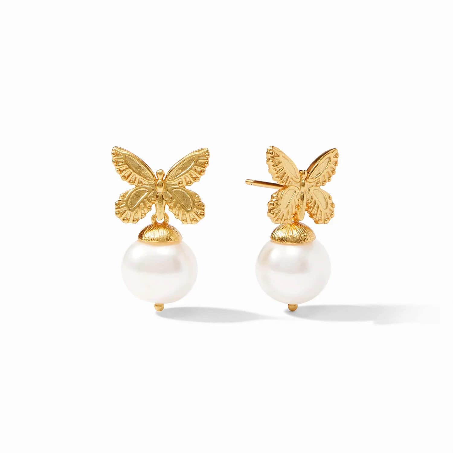 Butterfly Pearl Drop Earrings