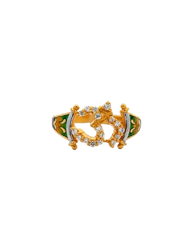 Gold OM Ring 22 Kt