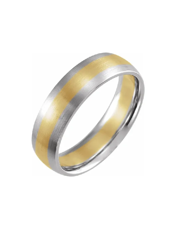 Gold Two-tone Band 22 Karat