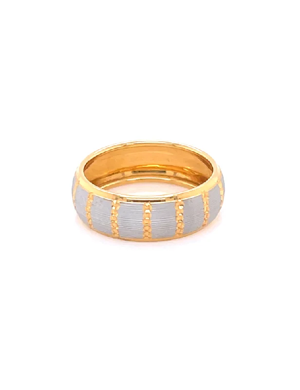 Gold Two-tone Band 22 Karat