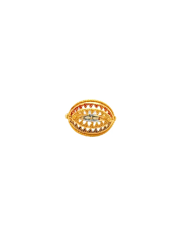 Gold Two-Tone Ring 22 Karat