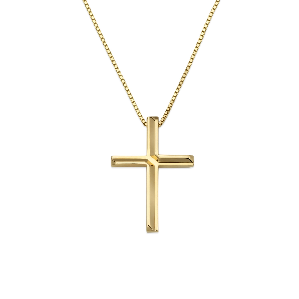 Gucci 18K Yellow Gold Link to Love Necklace with Cross