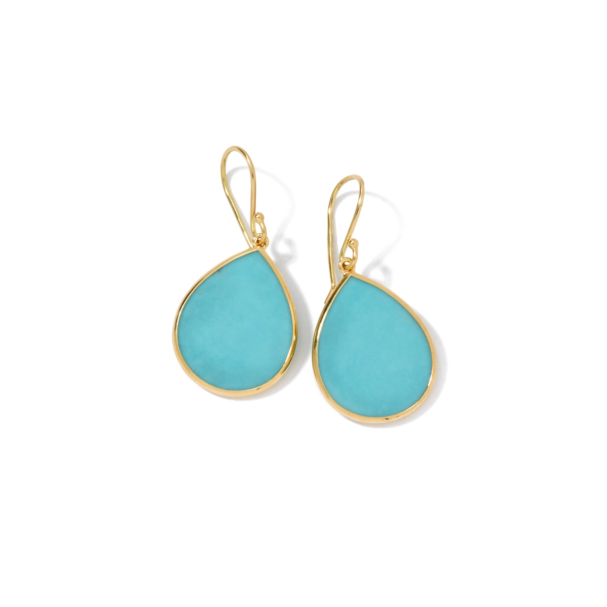 Ippolita 18K Gold Polished Rock Candy Mini Teardrop Earrings in Turquoise