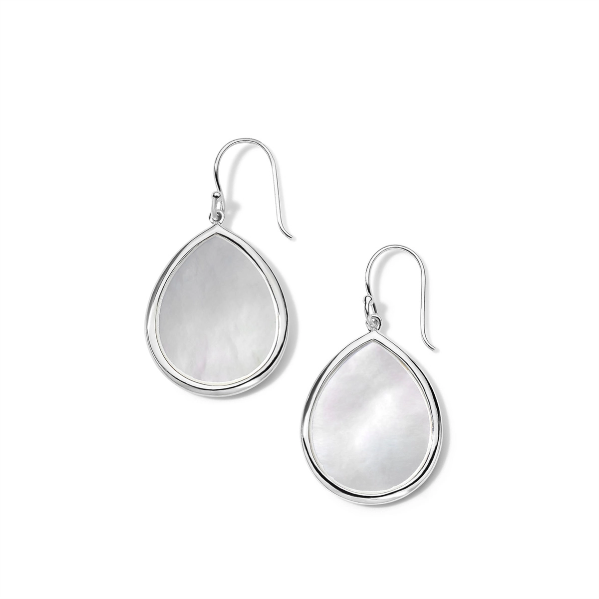 Ippolita Sterling Silver Polished Rock Candy Small Teardrop Earrings in Mother of Pearl