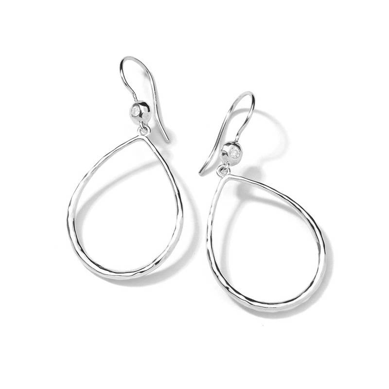 Ippolita Sterling Stardust Teardrop Earrings with Diamonds