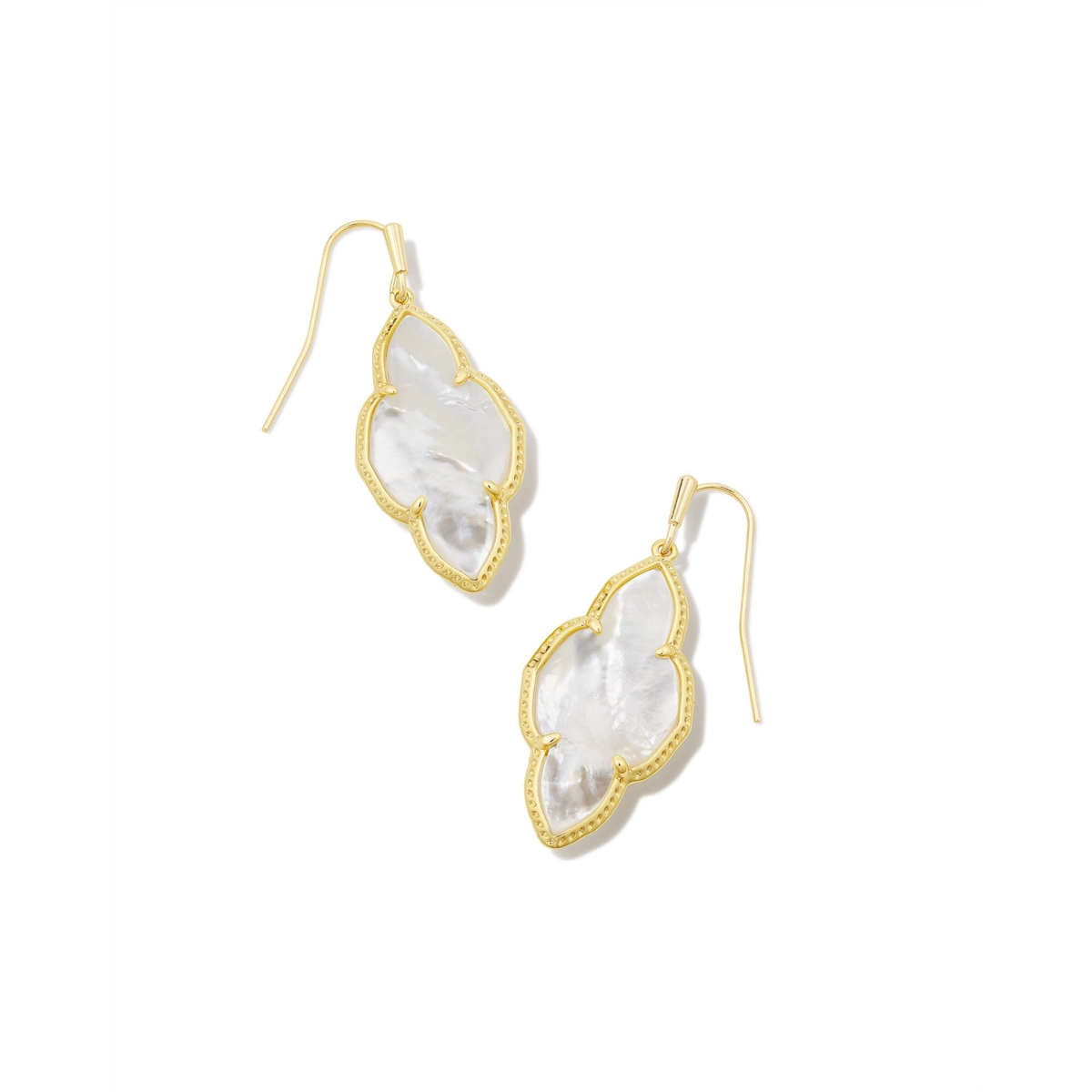 Kendra Scott Abbie Drop Earrings in Gold with Ivory MOP