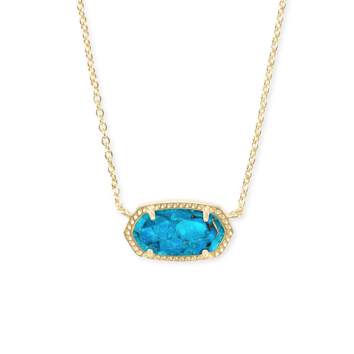 Kendra Scott Elisa Necklace in Gold with Bronze Veined Turquoise