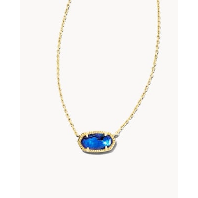 Kendra Scott Elisa Necklace in Gold with Navy Abalone