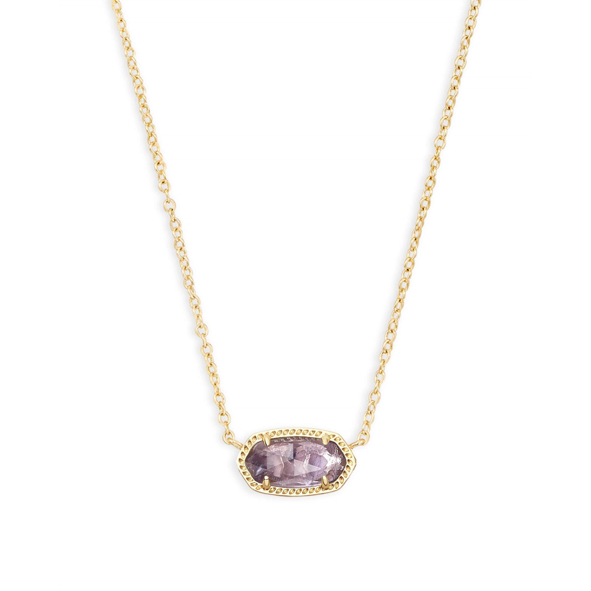 Kendra Scott Elisa Necklace in Gold with Purple Amethyst