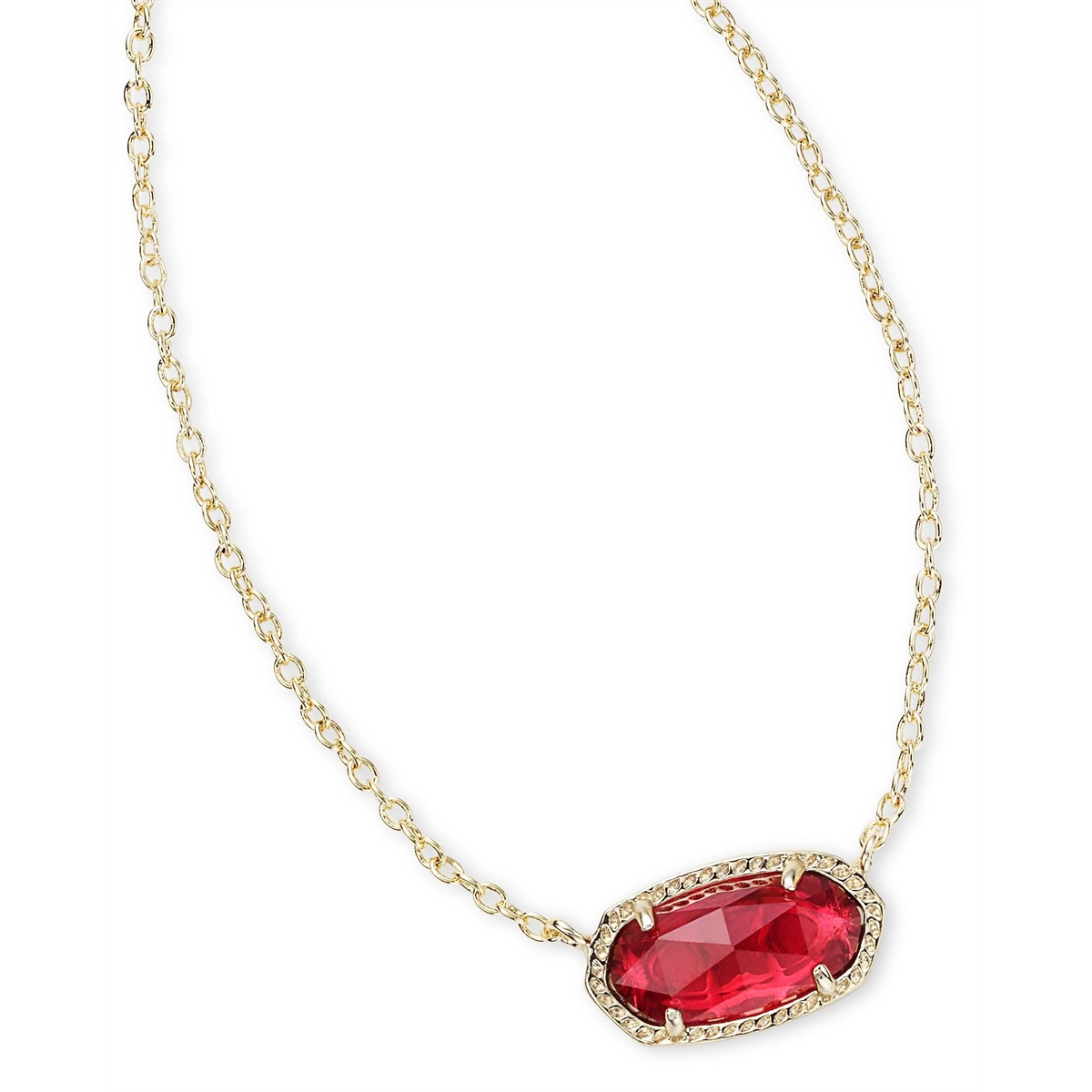 Kendra Scott Elisa Pendant Necklace in Gold with Clear Berry