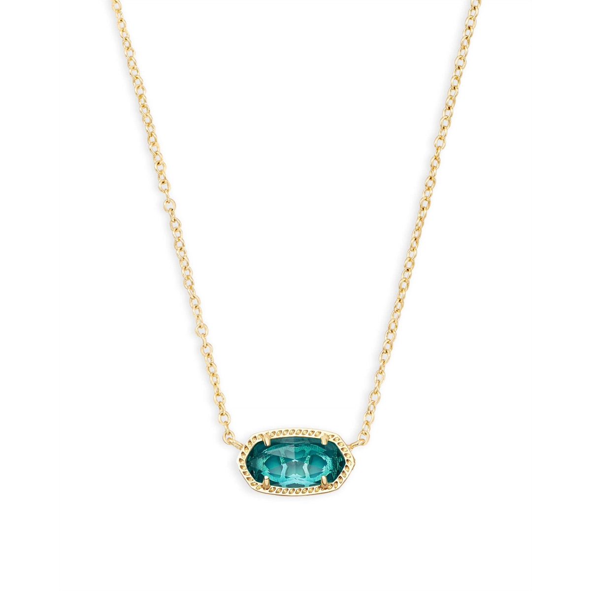 Kendra Scott Elisa Pendant Necklace in Gold with London Blue