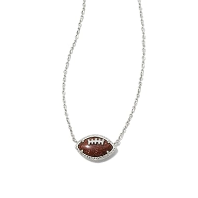 Kendra Scott Football Short Pendant Necklace in Silver