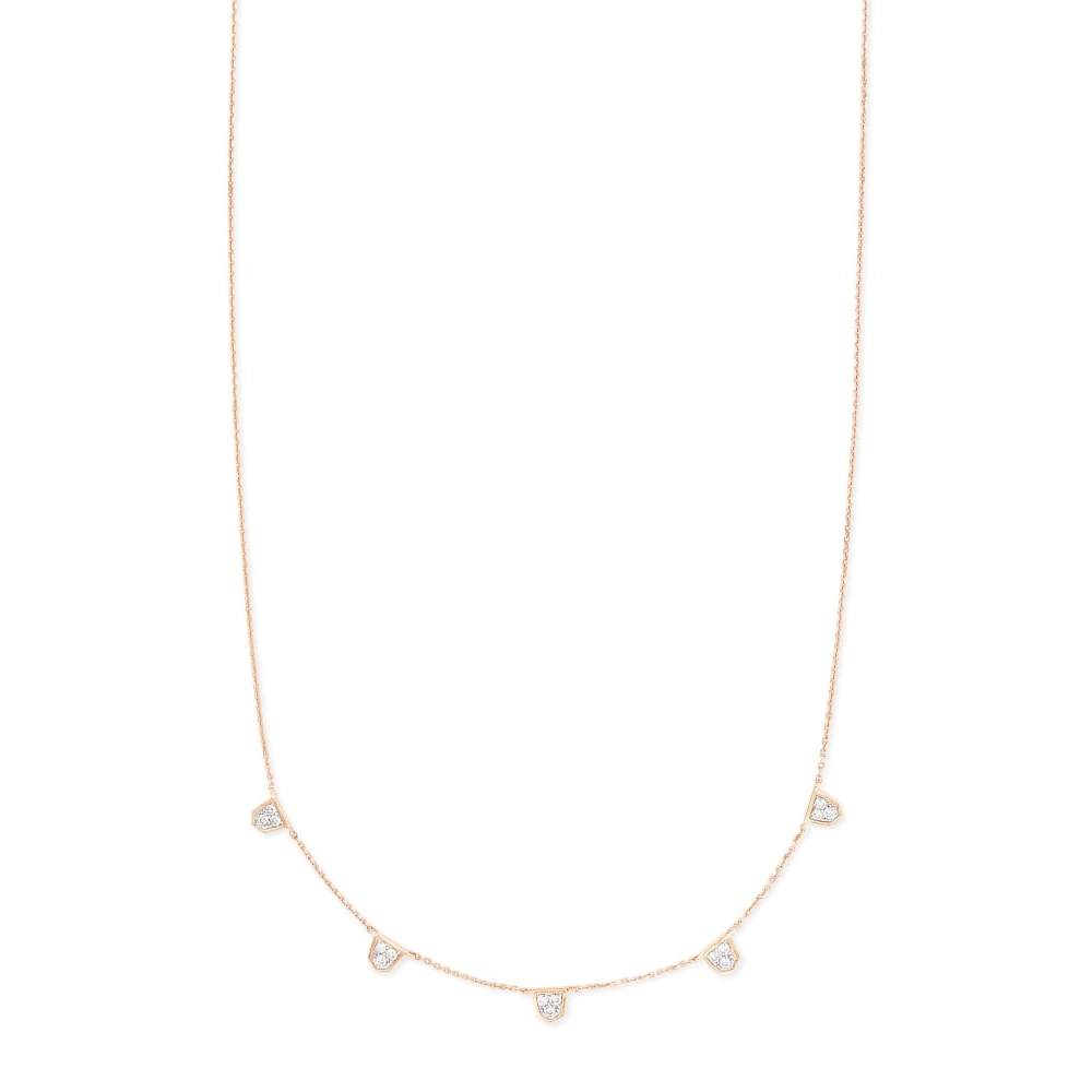 Kendra Scott Shannon 14K Rose Gold Diamond Necklace