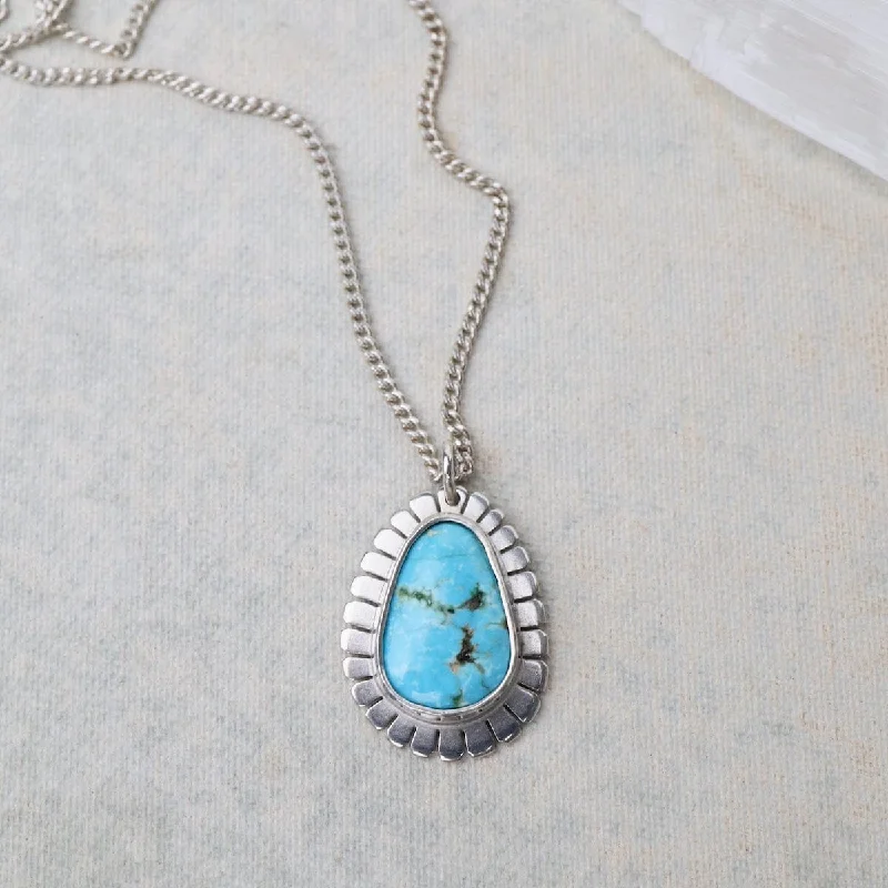 Kingman Turquoise Pendant Necklace