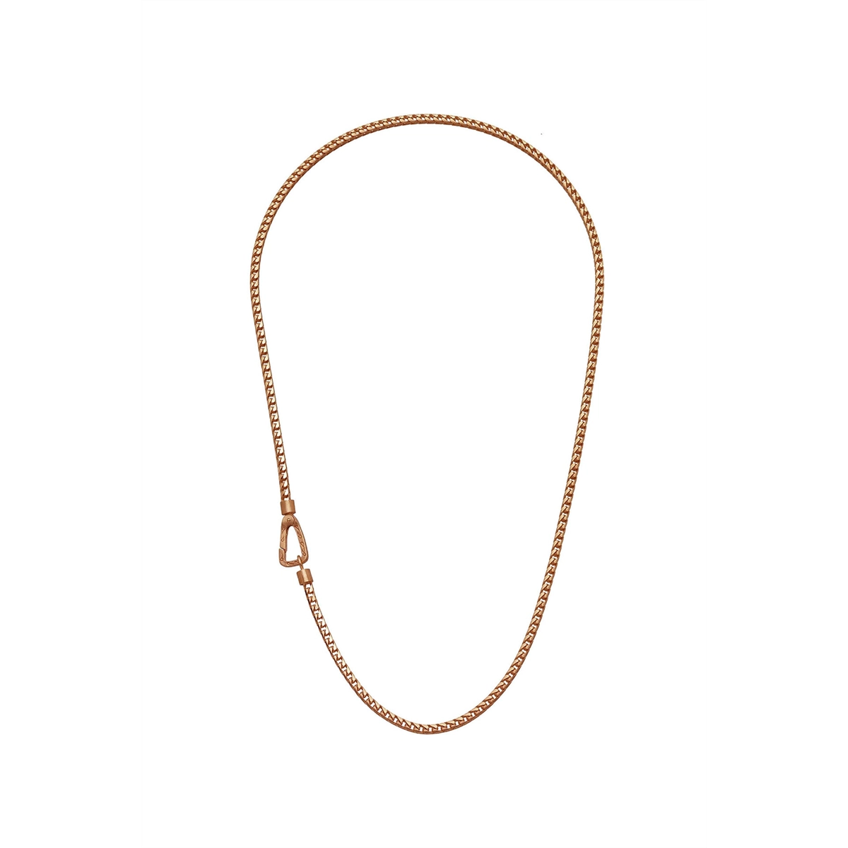 Marco Dal Maso Mesh 18kt Rose Gold Matte Plated Silver Necklace 62cm