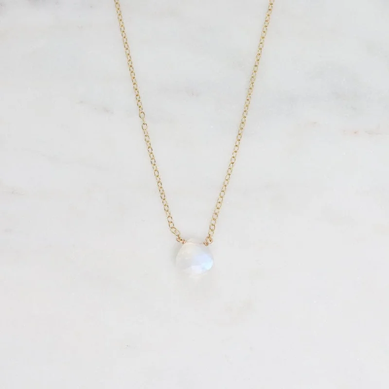 Gold Filled Chain with Moonstone Brio Necklace