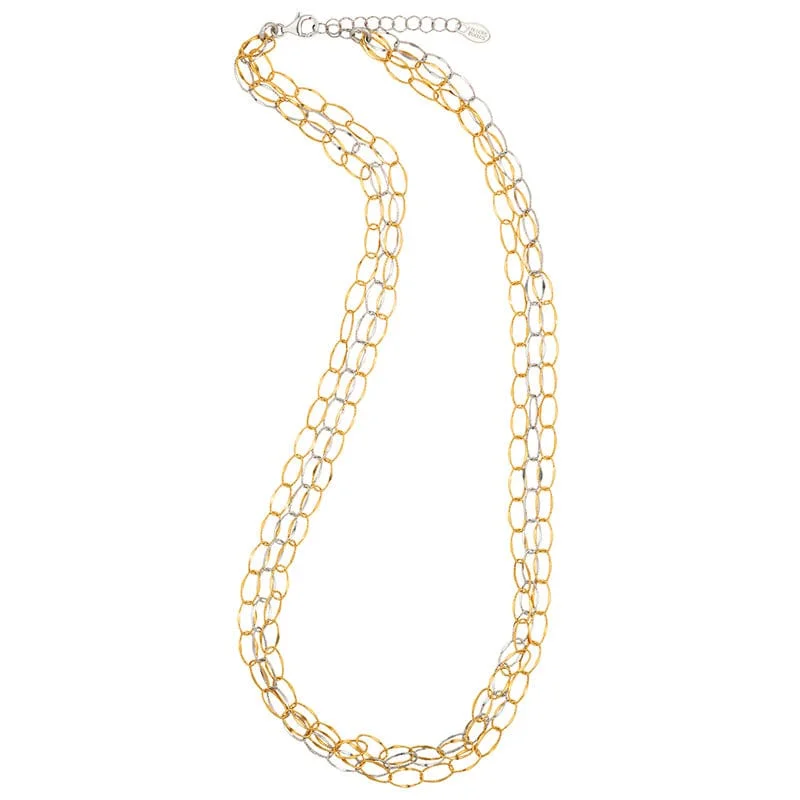 Sterling Silver & Gold Plated Cara Necklace