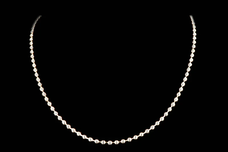 14K Yellow Gold Bead Chain Necklace