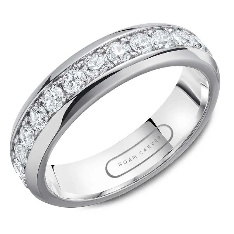 Noam Carver Anniversary/Eternity Diamond Wedding Ring in 14K White Gold (2.08ctw)