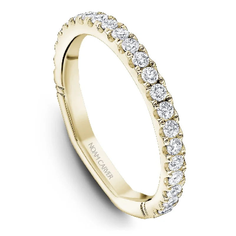 Noam Carver Atelier Straight Diamond Wedding Band in Yellow Gold