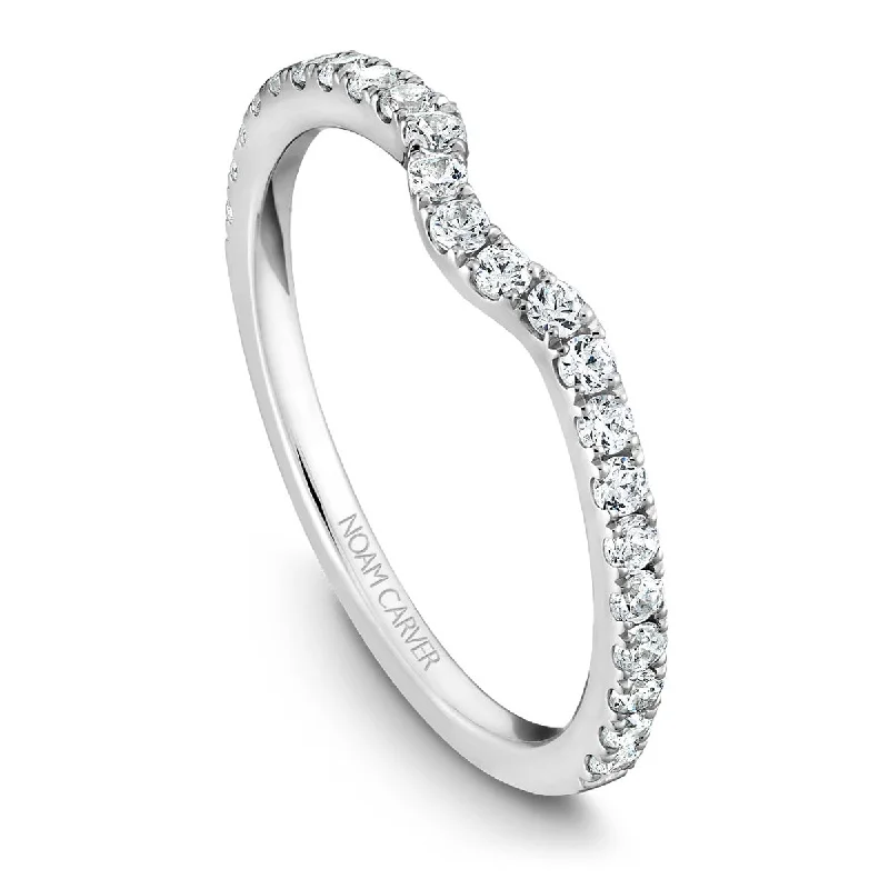 Noam Carver Contour Diamond Wedding Band in White Gold