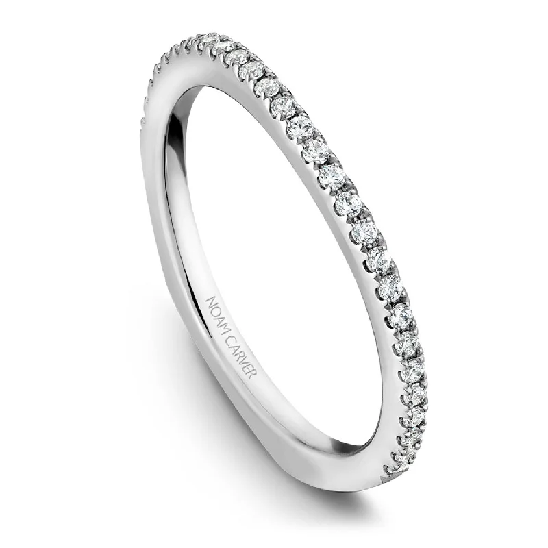 Noam Carver Contour Diamond Wedding Band in White Gold