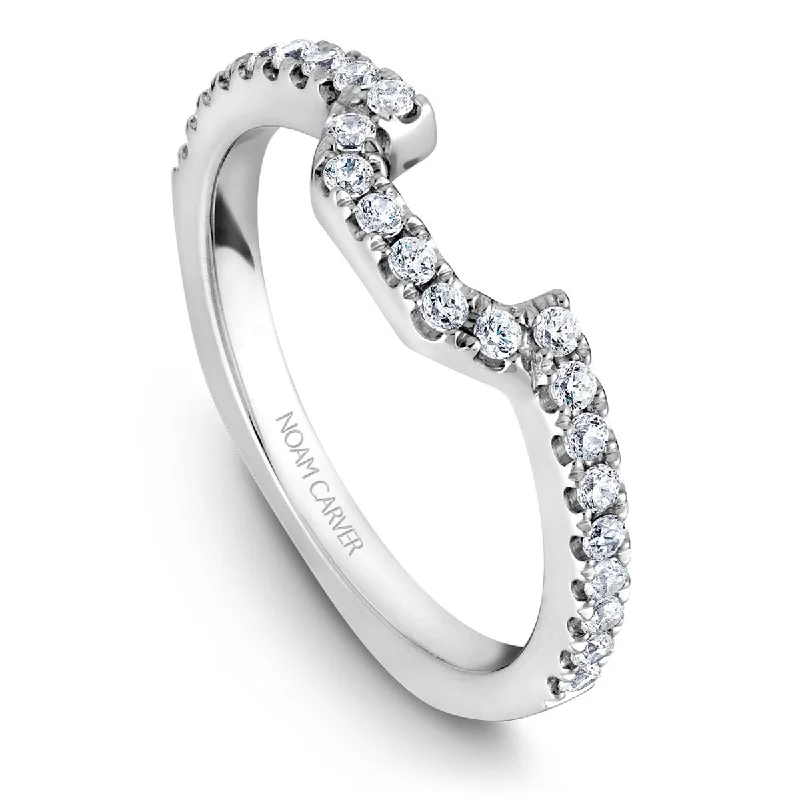 Noam Carver Contour Diamond Wedding Band in White Gold